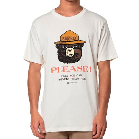 Men’s Element Smokey the Bear Prevent Forest Fires Graphic Tee Size M - Picture 1 of 7